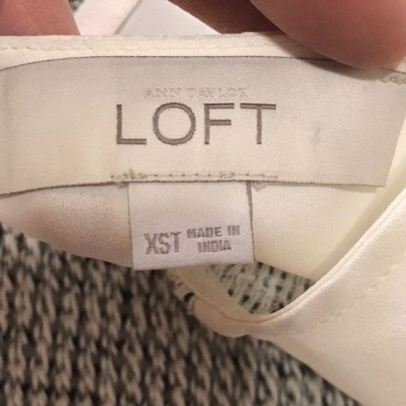 LOFT Mixed Media Sweater Blouse - Picture 9 of 10